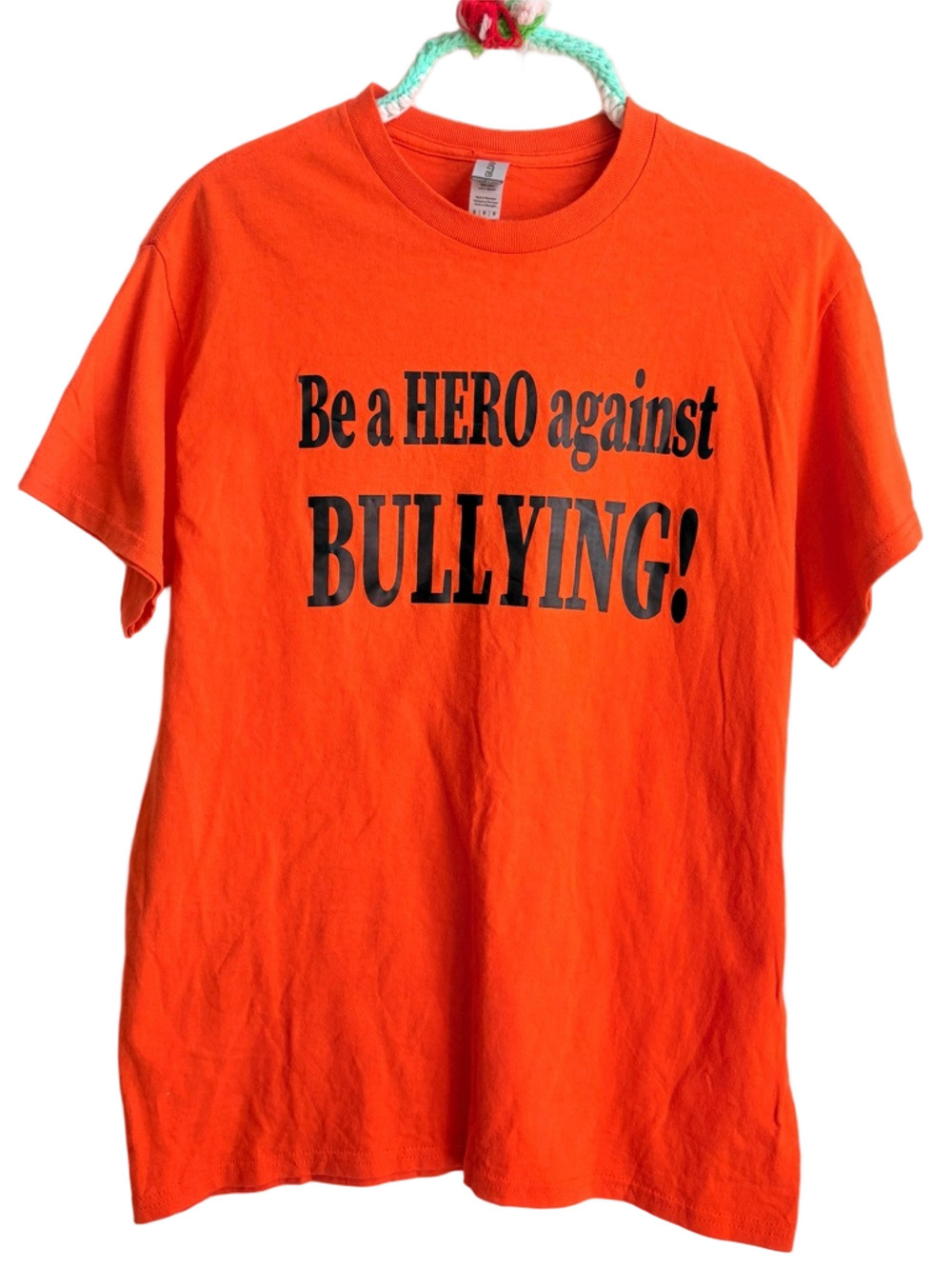 Bright orange Anti-bullying tee t-shirt